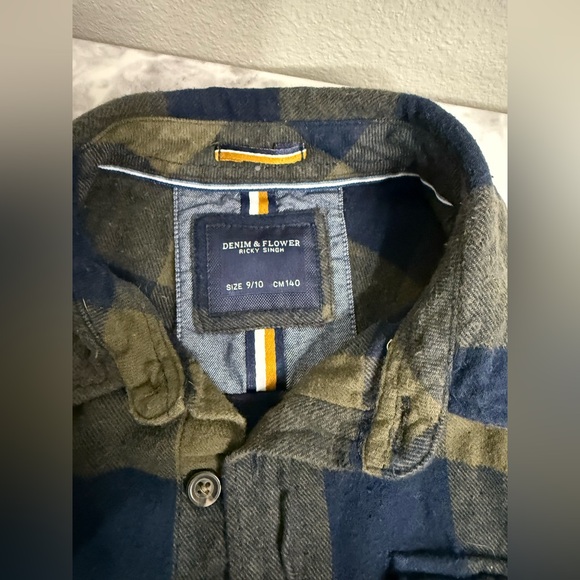 Plaid Button Down Shirts for Kids - Red and Green - Picture 3 of 9